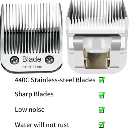 2PCS 5/8" HT Dog Grooming Replacement Blades Compatible with Andis Dog Clippers,Dog Clipper Blades