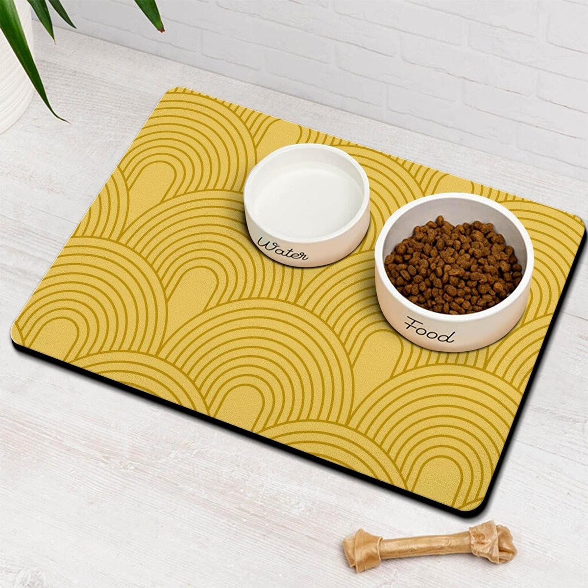 Dog Food Mats for Floors Absorbent, Pet Cat Food Mat - Quick Dry Dog Bowl Mats for Food and Water