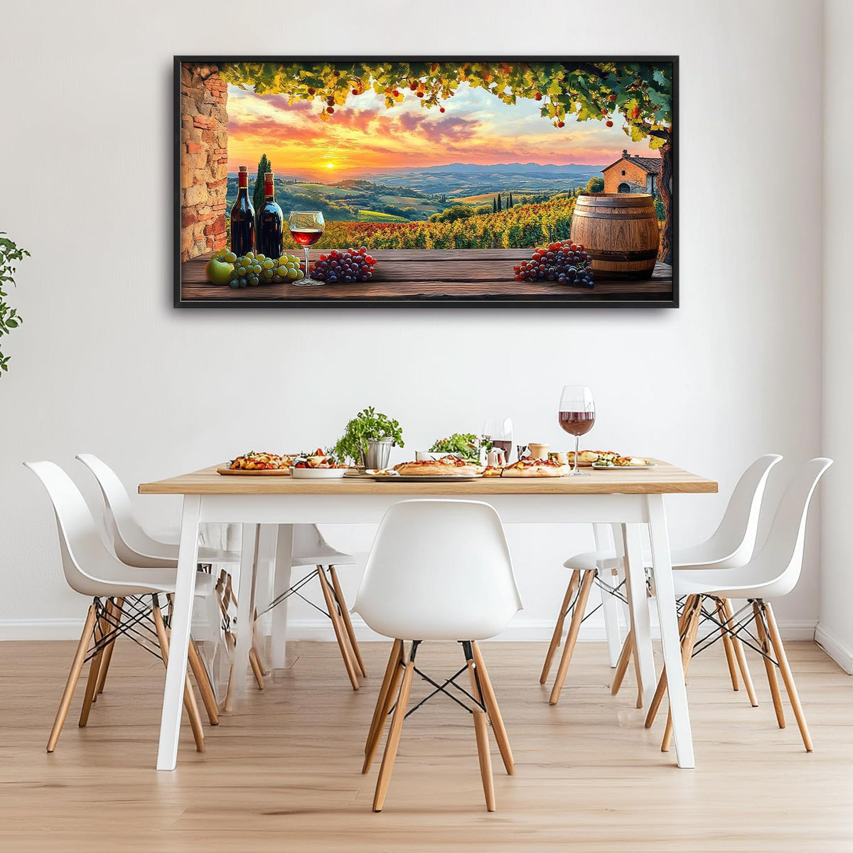 Large Sunrise Landscape Wall Art for Living Room, Sunset Scenery Canvas Oversized Wall Decor for
