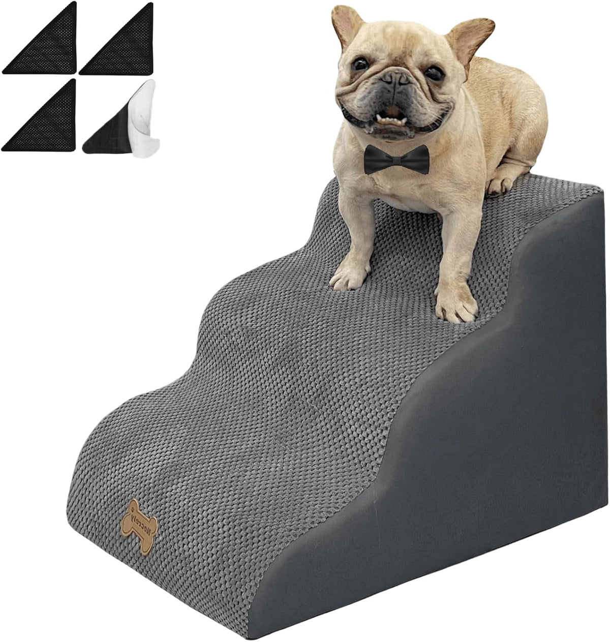 3-Step Dog Stairs for High Beds & Couches Multi-Step Non-Slip Pet Steps with Balanced Ramp Indoor 2