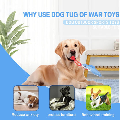 Dog Tree Tug of War Toy with Squeaky, Tethered Tug of War Outdoor Toy Self Play for Aggressive