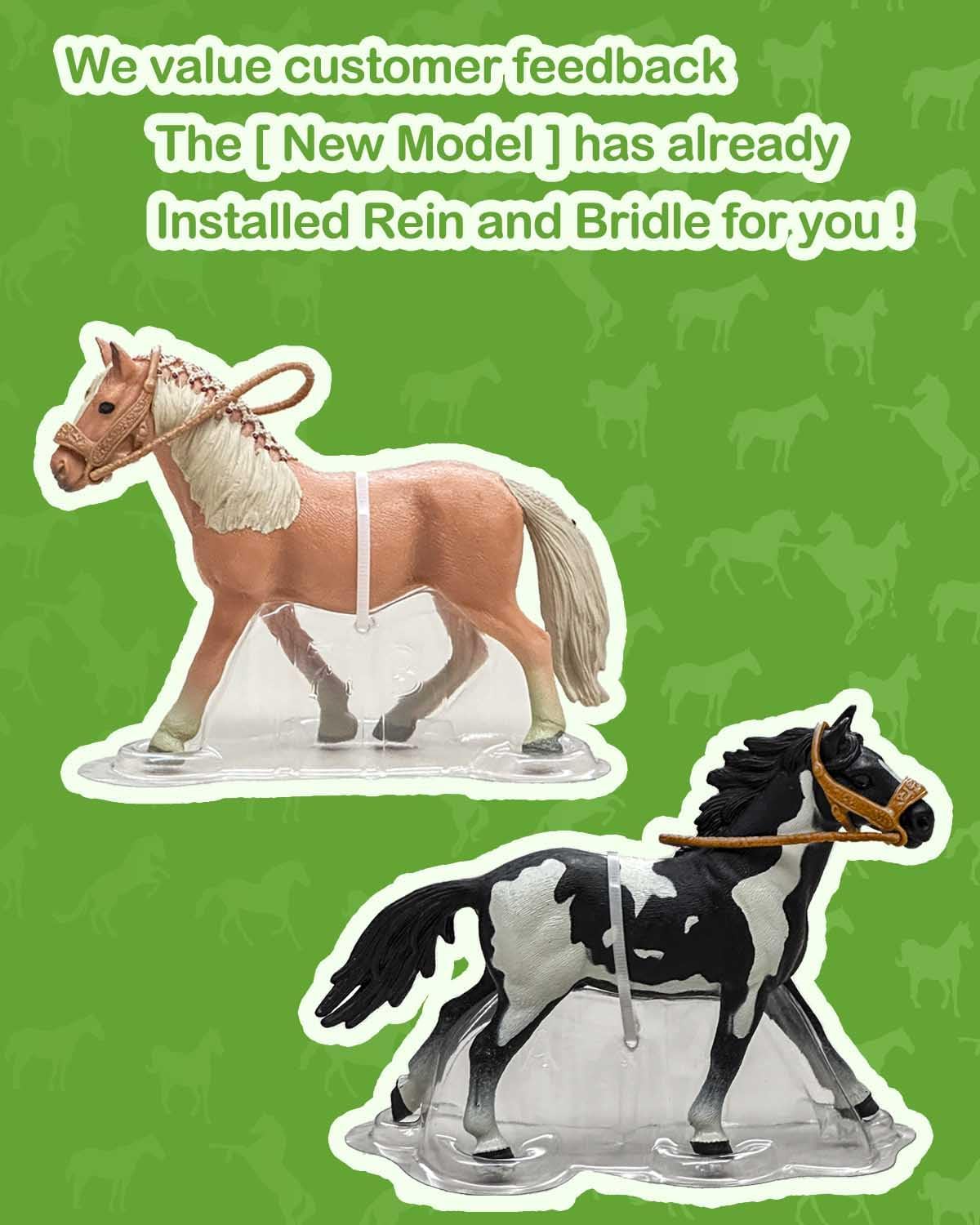 Horse Stable Playset, Horse Gifts for Girls and Boys with 3 Horses and 2 Riders, Horse Toys Set