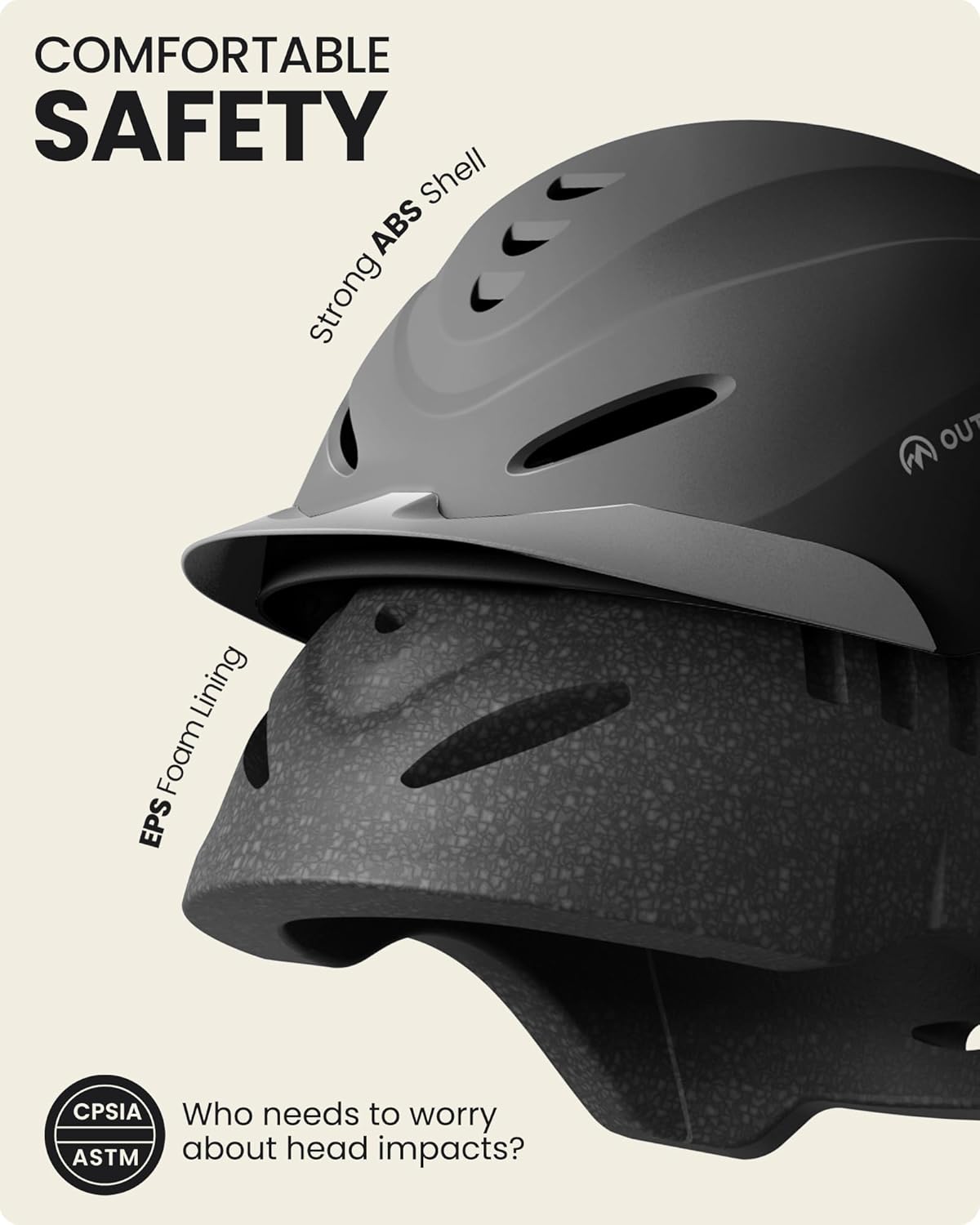 OutdoorMaster Equestrian Helmet, Horse Riding Helmet with Sun Visor and Excellent Ventilation