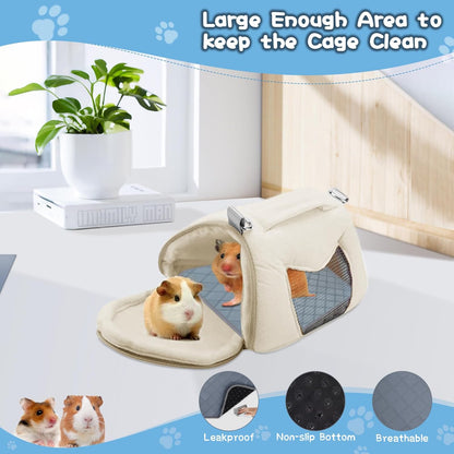 6 Packs Washable Guinea Pig Cage Liners, Waterproof Guinea Pig Pee Pads Reusable Absorbent Bedding