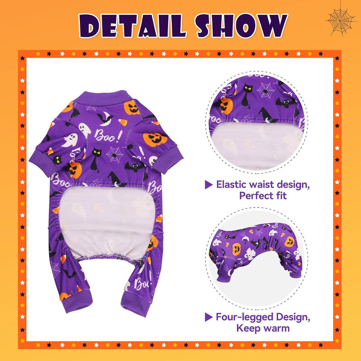 Dog Halloween Pajamas Dog Costumes Pjs Stretchy Funny Costumes Pet Clothes Outfit Pajamas for Small