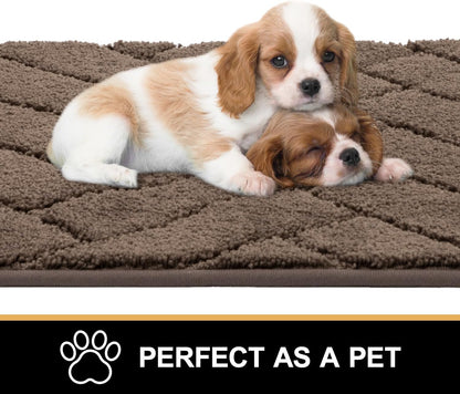 Tindbea Dog Mat for Muddy Paws,Absorbs Moisture Dirt Non-Slip Washable Mud Mat for Dogs,Soft Rubber