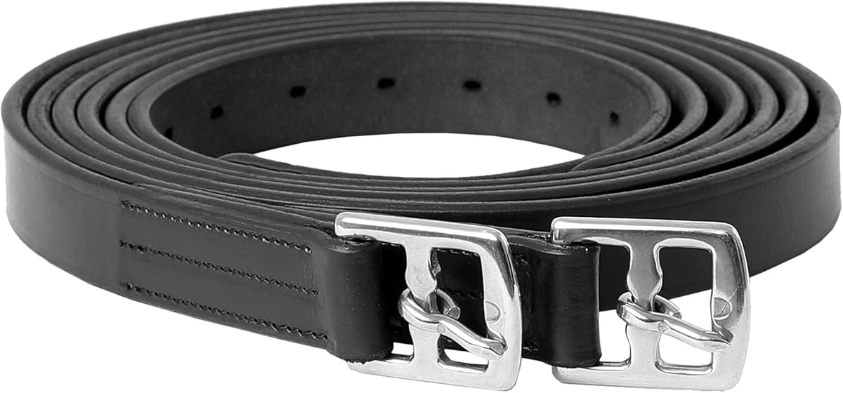 Exion Pre-Stretched Leather Stirrup Leathers for English Saddles | Premium Vegetable-Tanned