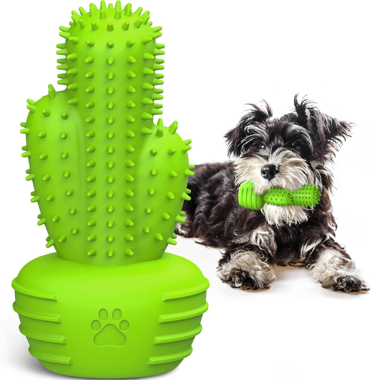 Christmas Dog Gifts, Dog Toys for Small Dogs Dog Toothbrush for Teething Cleaning, Rubber Squeaky