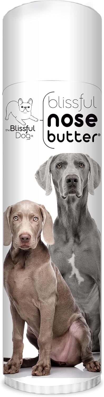 The Blissful Dog Weimaraner Nose Butter for Dry, Cracked Skin, Lick-Safe Dog Nose Balm with
