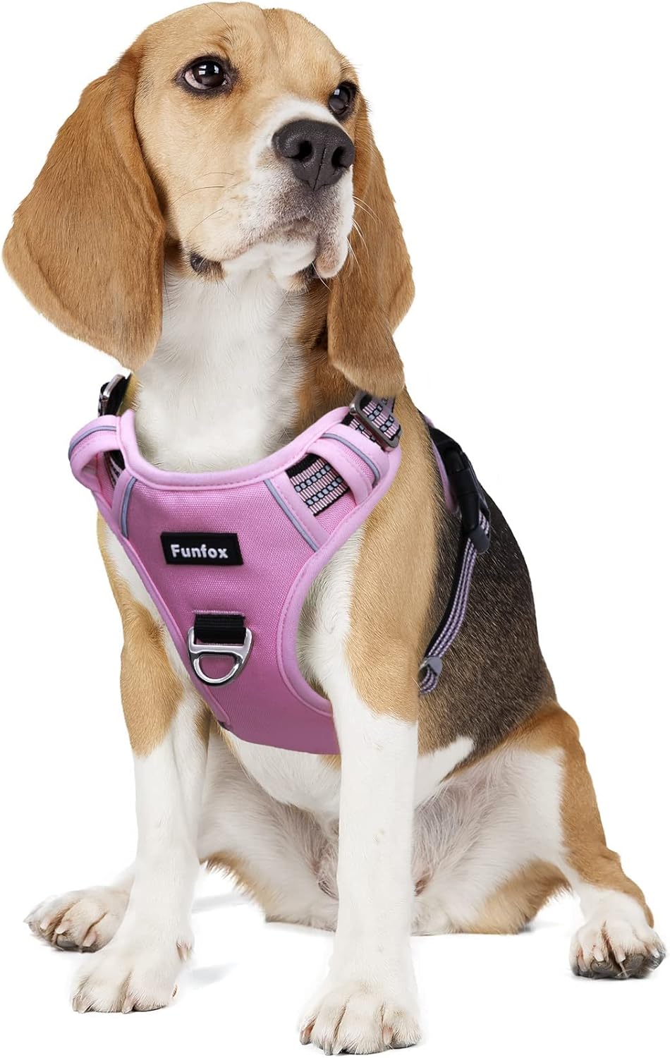 Funfox Dog Harness No Pull, Adjustable Pet Vest Harness, Super Soft Material with Vertical Handle