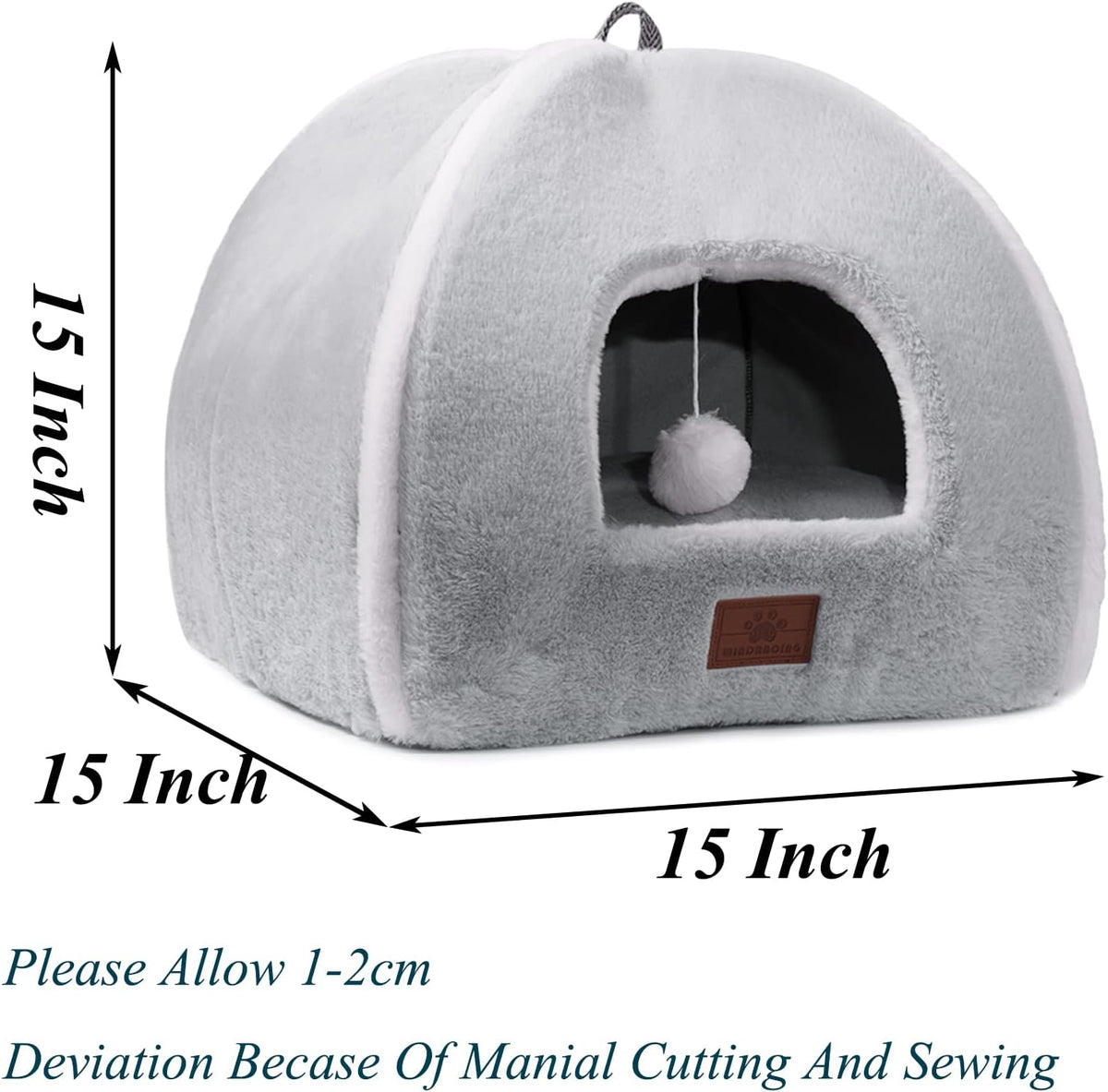 Cat Bed for Indoor Cats - Cat Cave Bed Cat House Cat Tent with Removable Washable Cushioned Pillow