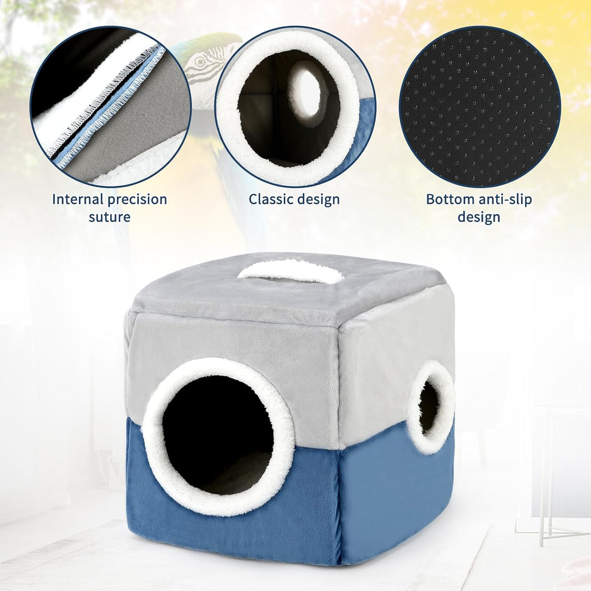 Large Size Parrot Nest House Bed, Winter Warm Bird Snuggle Hut Comfortable Hanging Birds House Cage