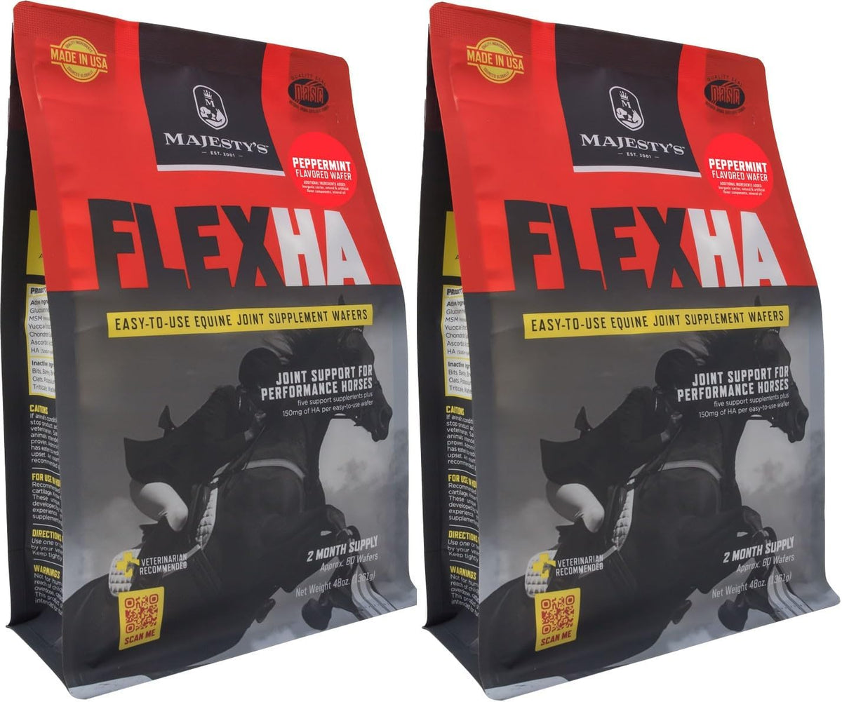 Majesty's Flex HA Wafers - Superior Performance Horse/Equine Joint Support Supplement - HA, Vitamin