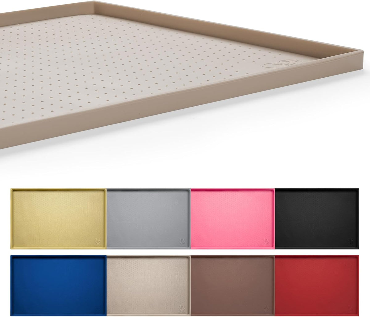 Hubulk Dog Feeding Mat,100% Waterproof Food Grade Silicone Pet Food and Water Bowl