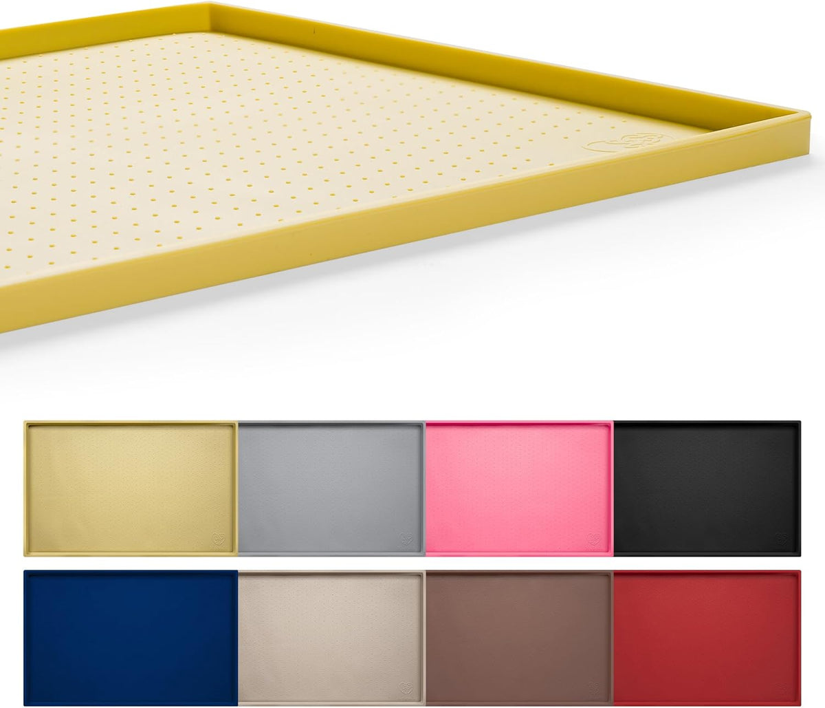 Hubulk Dog Feeding Mat,100% Waterproof Food Grade Silicone Pet Food and Water Bowl