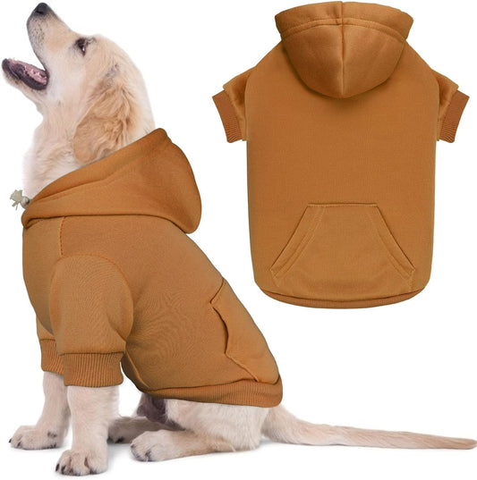 Dog Sweaters for Small Dogs Dog Hoodie Dog Sweater Solid Soft Brushed Fleece Dog Clothes Dog Hoodie