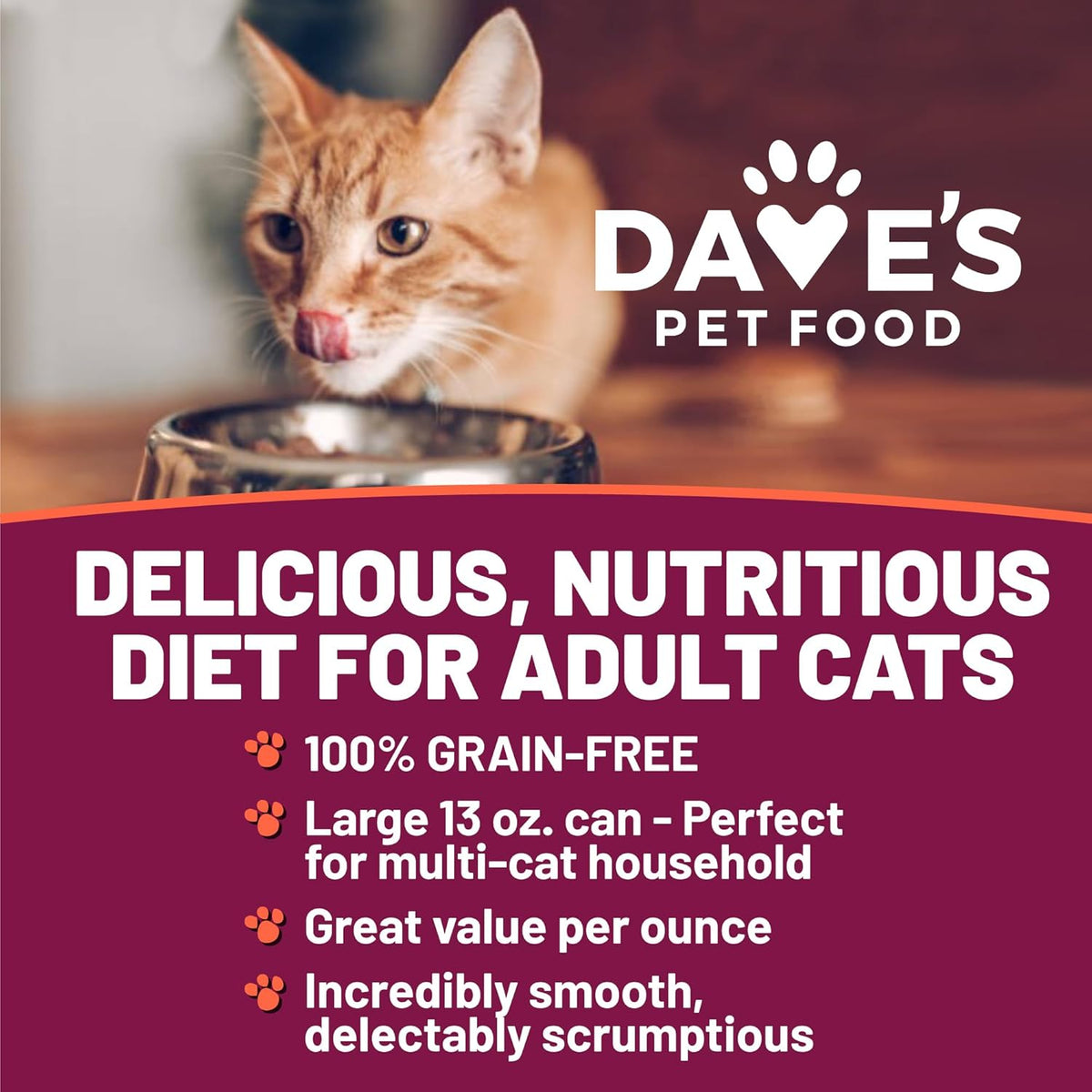 Dave's Pet Food Grain Free Wet Canned Cat Food Pate (Gobblicious Gourmet), Made in USA Naturally