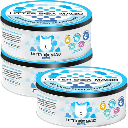 Cat Deodorizer Jar (16 Oz, Pack of 3) Fresh Scent - Air Freshener for Pet Smells from Litter Box