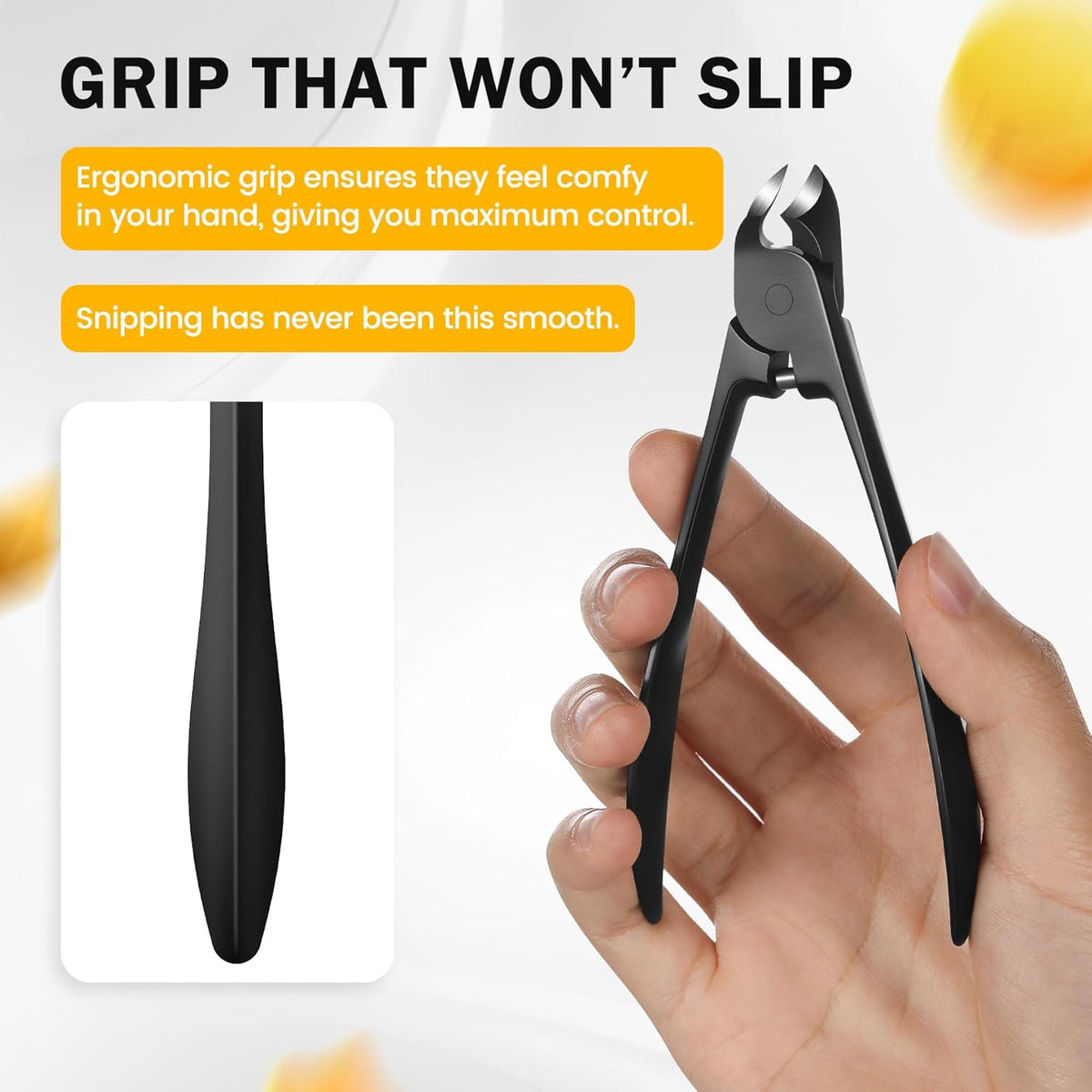 BEZOX Thick Toe Nail Clippers - Comfortable Rebound Thick Spring Toenails Clipper for Thick Nails