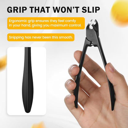 BEZOX Thick Toe Nail Clippers - Comfortable Rebound Thick Spring Toenails Clipper for Thick Nails