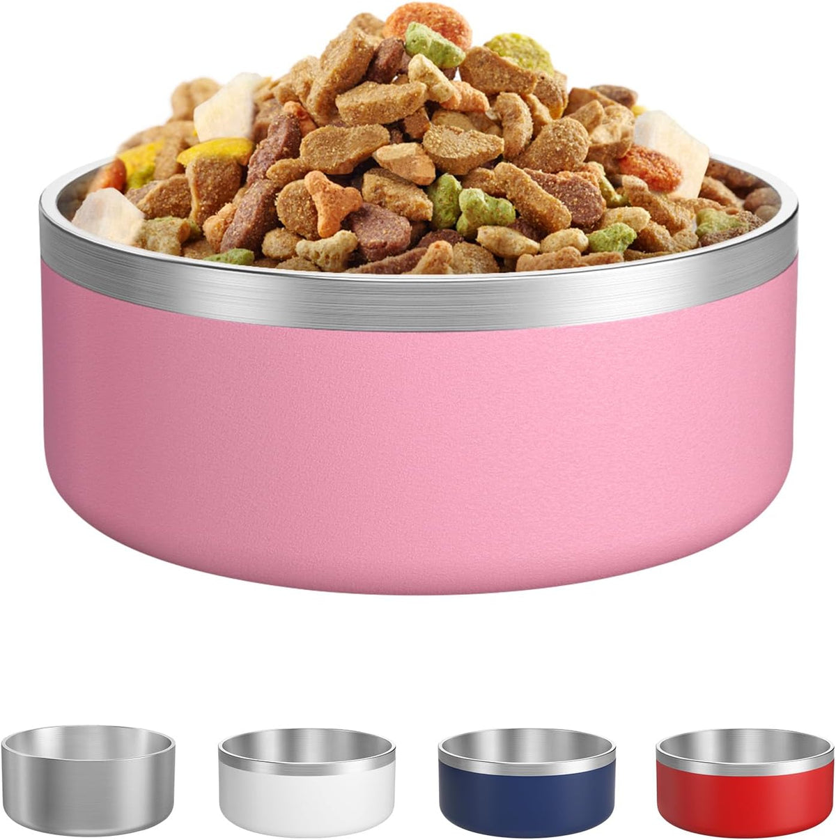 LIANLAI Dog Bowls Large Sized, Rust-Resistant Stainless Steel Dog Bowls, Non Slip Puppy Dishes