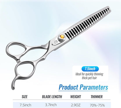 Fenice Professional Dog Grooming Scissors: 7.5 inch Chunker Shears for Dogs Trimming Made Of