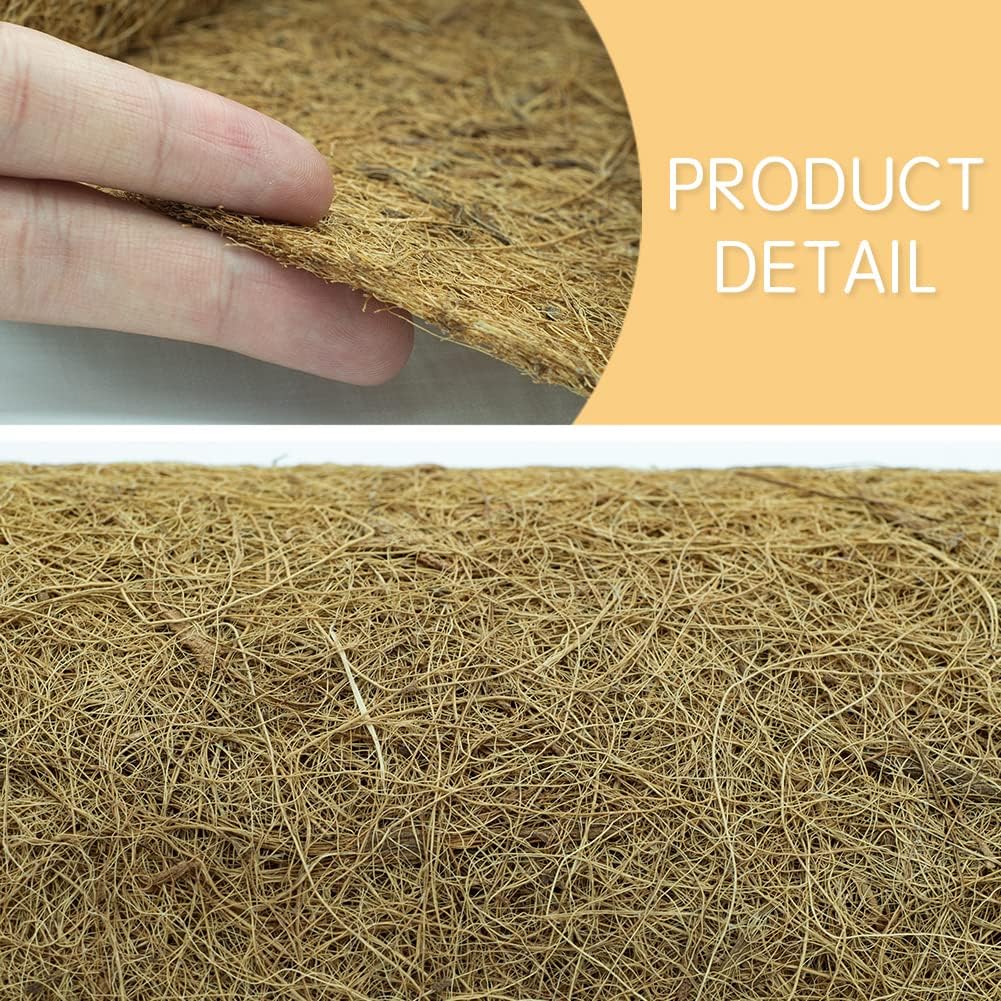 Coco Coir Liner, Yarrdfir 24x120 inch Natural Coconut Liners for planters Flower Basket, Reptile