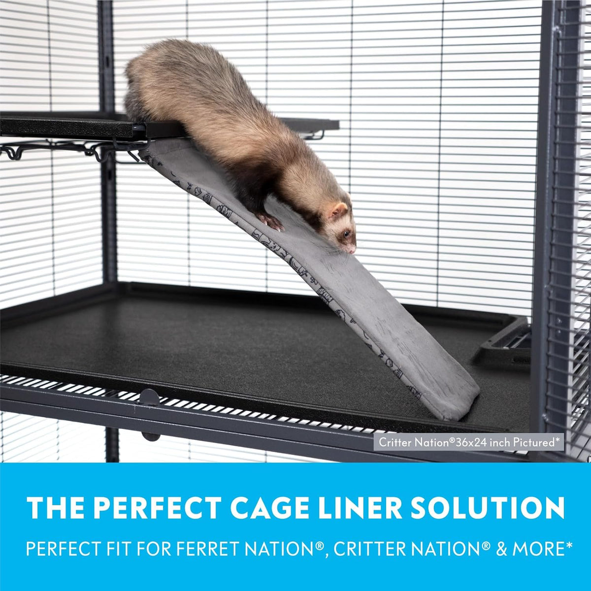 Paw Inspired Fleece Liners for Ferret Nation, Critter Nation Cage Ramp for Ferrets, Rats