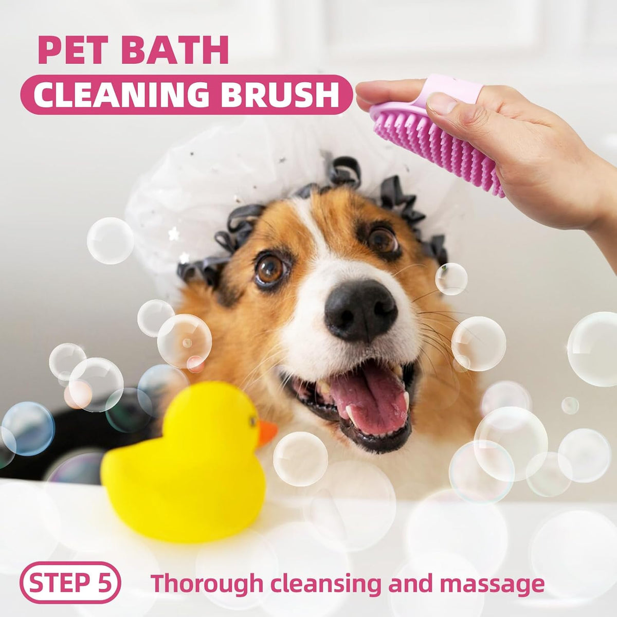 Pet Grooming Kit - 7 PCS Deshedding Brush Set with Slicker, Undercoat Rake, Bath Brush & Nail