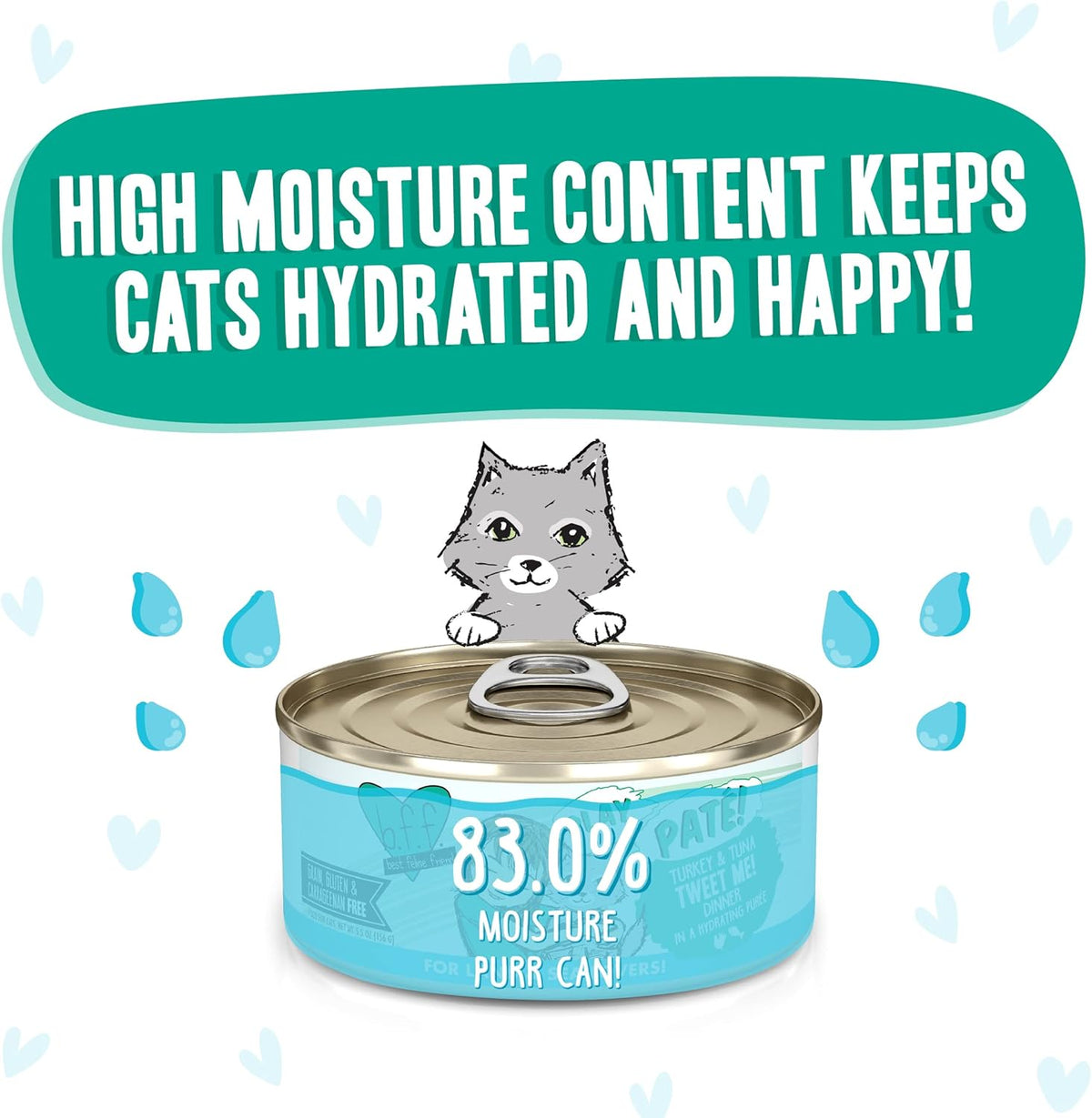 Weruva B.F.F. Play - Best Feline Friend Paté Lovers, Aw Yeah!, Turkey & Tuna Tweet Me! with Turkey