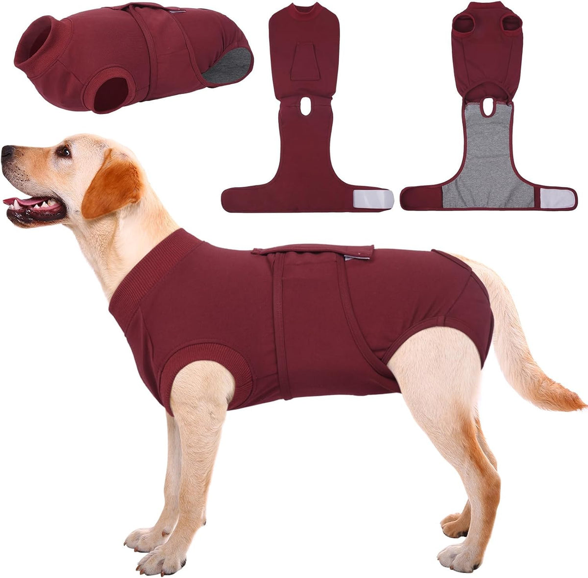 Kuoser Dog Surgery Recovery Suit, Recovery Suit for Female Male Dogs, Dog Onesie After Surgery Spay