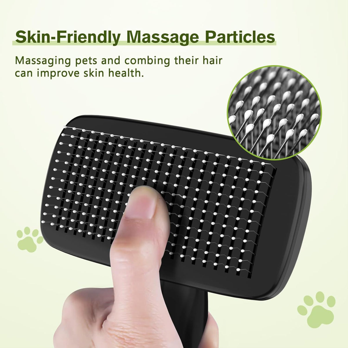 Pecute Self-Cleaning Slicker Brush for Dogs, Cats, Lightweight Dog Brush for Shedding Massaging