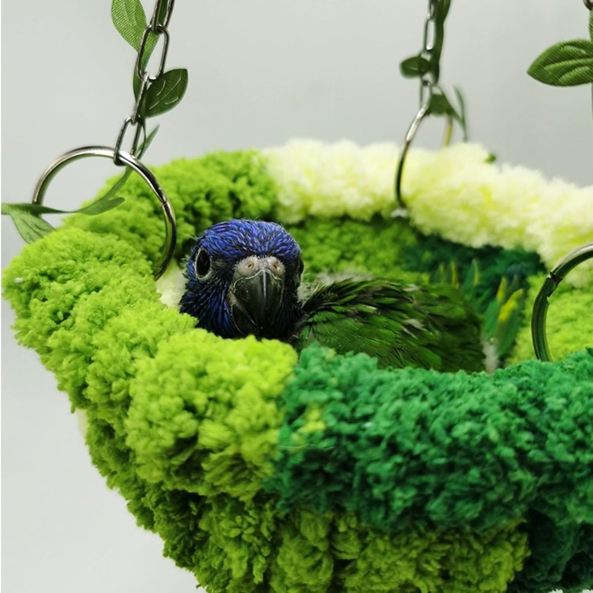Bird Nest Hanging Hammock Bed Toy for Small Medium Pet Parrot Parakeet Cockatiel Conure Cockatoo
