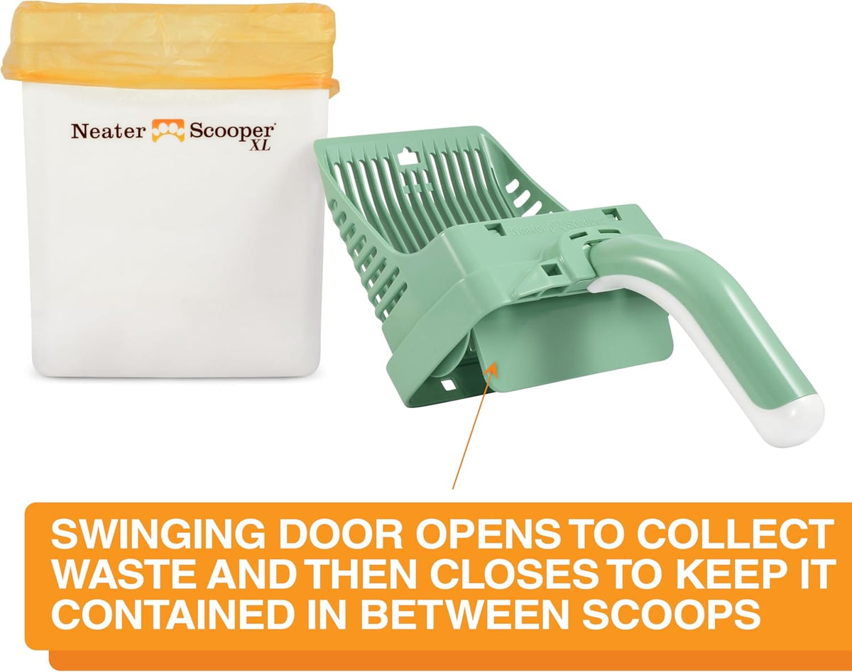 Neater Pet Brands Neater Scooper XL Cat Litter Scoop, 15 Refill Bags – Extra-Large Capacity