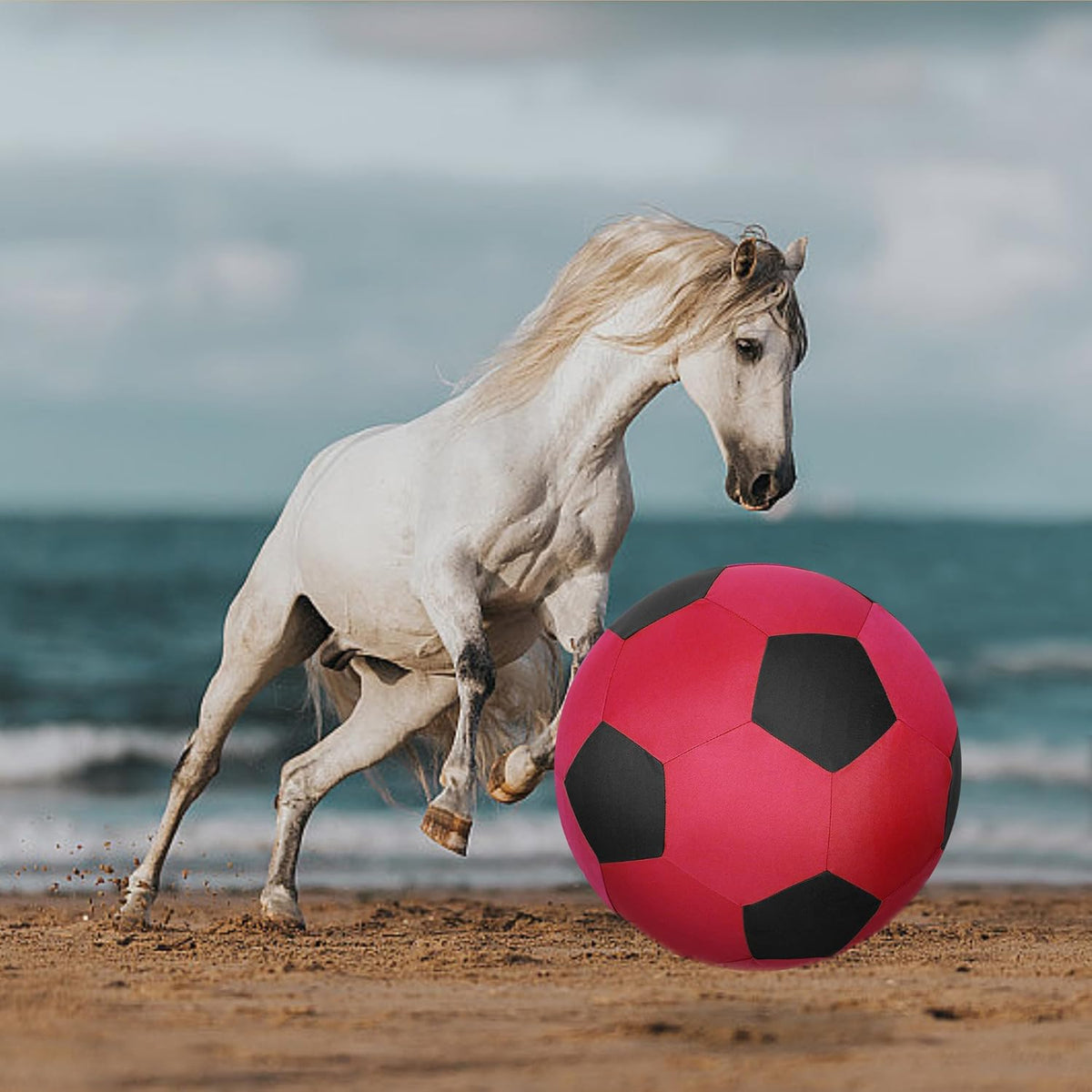 Herding Ball for Horse Ball & Cover 40" Large for Play Herding Ball Horse Toys for Horse (Red &
