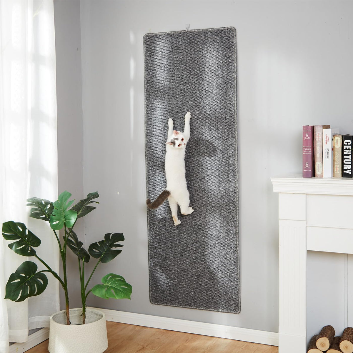 SHENGOCASE 67"x 23.6" Thickened Cat Wall Climbing Carpet, Cat Wall Furniture Scratcher, Scratching