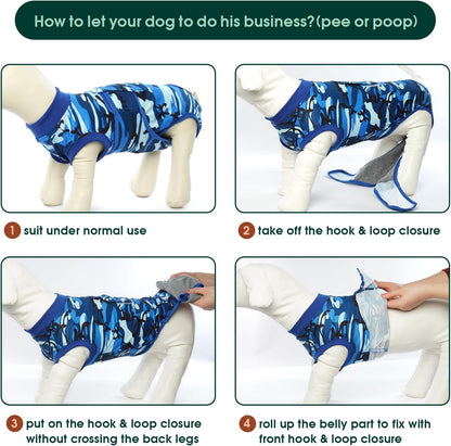 Kuoser Recovery Suit for Dogs Cats After Surgery, Professional Pet Recovery Shirt Dog Abdominal