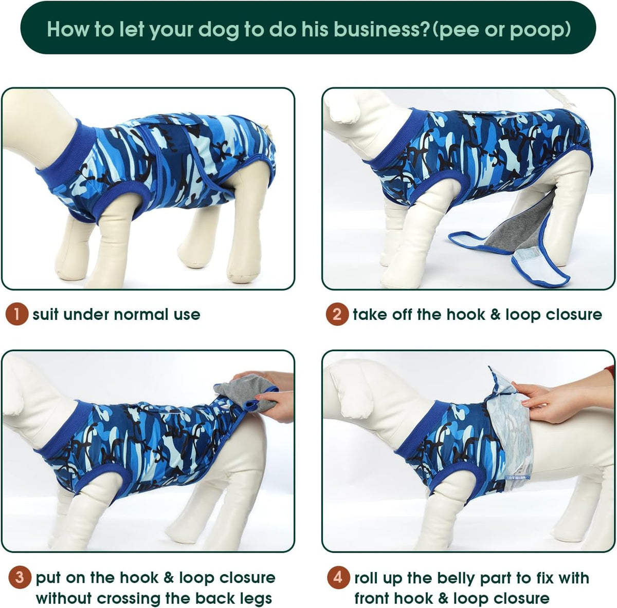 Kuoser Recovery Suit for Dogs Cats After Surgery, Professional Pet Recovery Shirt Dog Abdominal