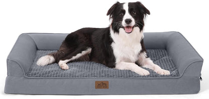 Orthopedic Dog Bed for Large Dog, XL Pet Couch for Extra Large Dog, Big Supportive Foam Bolster