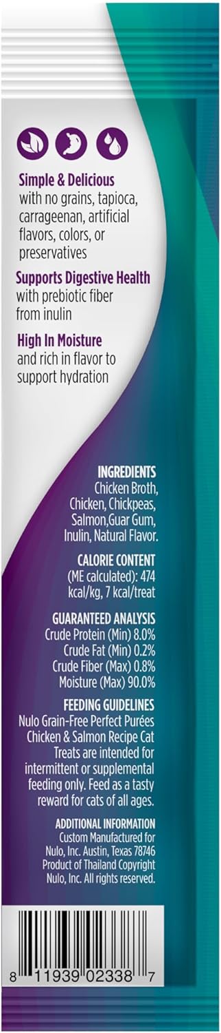 Nulo Freestyle Grain-Free Perfect Purees Premium Wet Cat Treats, Squeezable Meal Topper for