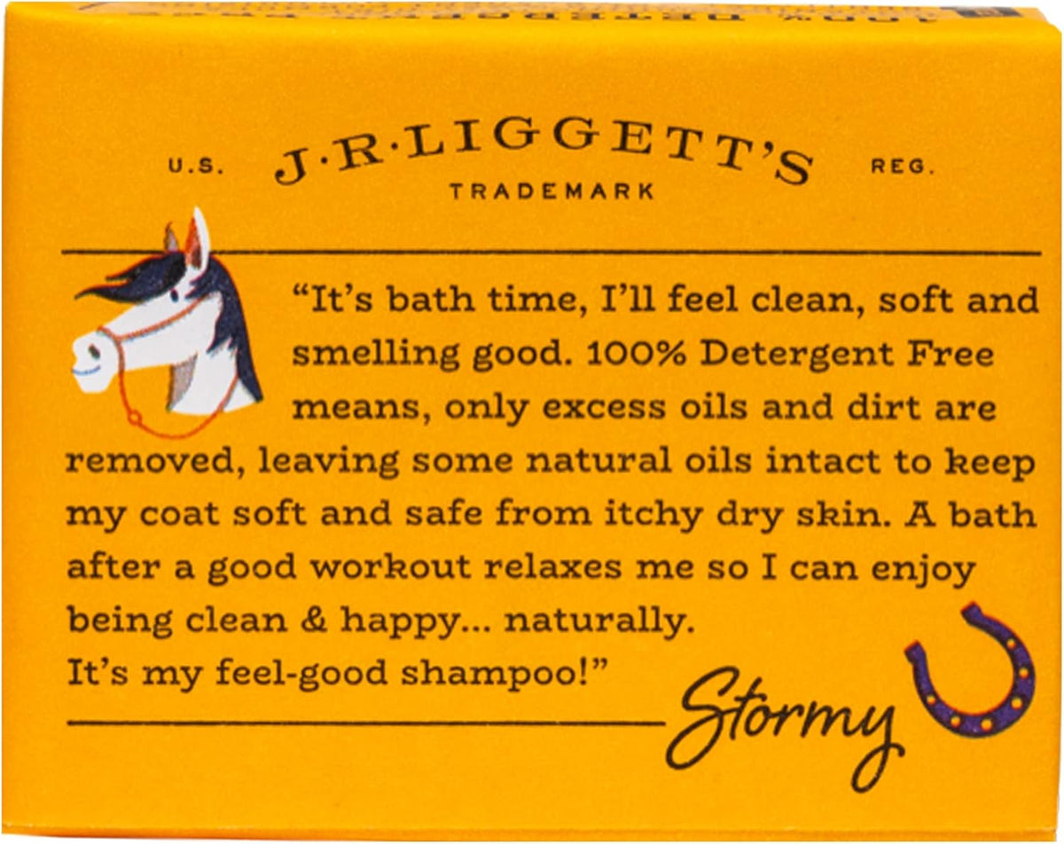 JR Liggett’s Botanical Horse Shampoo Bar for Sensitive Skin - 100% Detergent Free, Non-GMO &