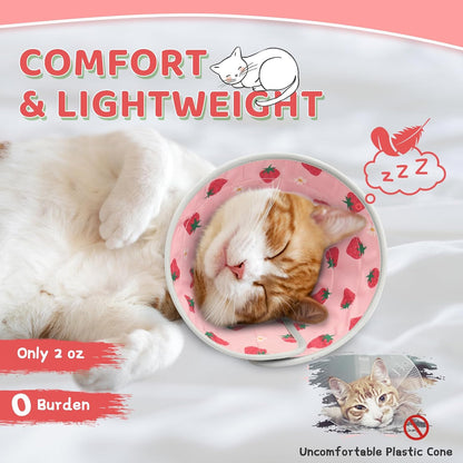 Cat Cone Collar Soft to Stop Licking, Adjustable, Foldable Lightweight Kitten Cones After Surgery