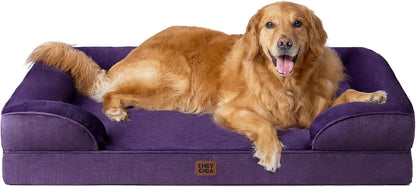 EHEYCIGA Orthopedic Dog Beds for Large Dogs, Waterproof Memory Foam Large Dog Bed with Sides