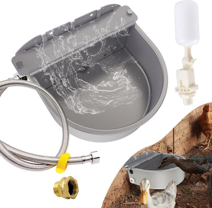 Automatic Water Dispenser for Dog Water Bowl Dispenser Large Size Stainless-Steel Waterer Feeder