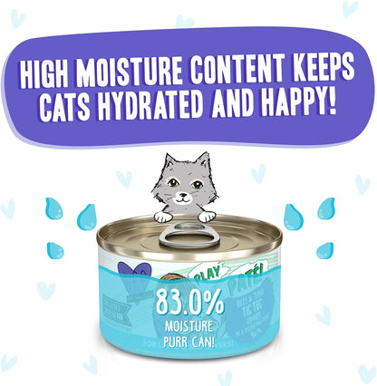Weruva B.F.F. Play - Best Feline Friend Paté Lovers, Aw Yeah!, Beef & Tuna Tic TOC with Beef &