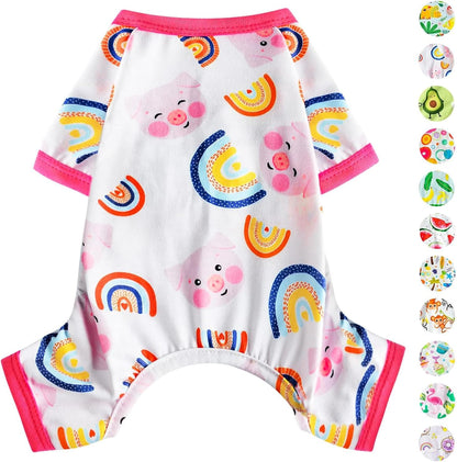 Dog Pajamas Pjs Spring Summer Dog Clothes for Small Dogs Girl - Boy - Medium Size Dogs, Soft