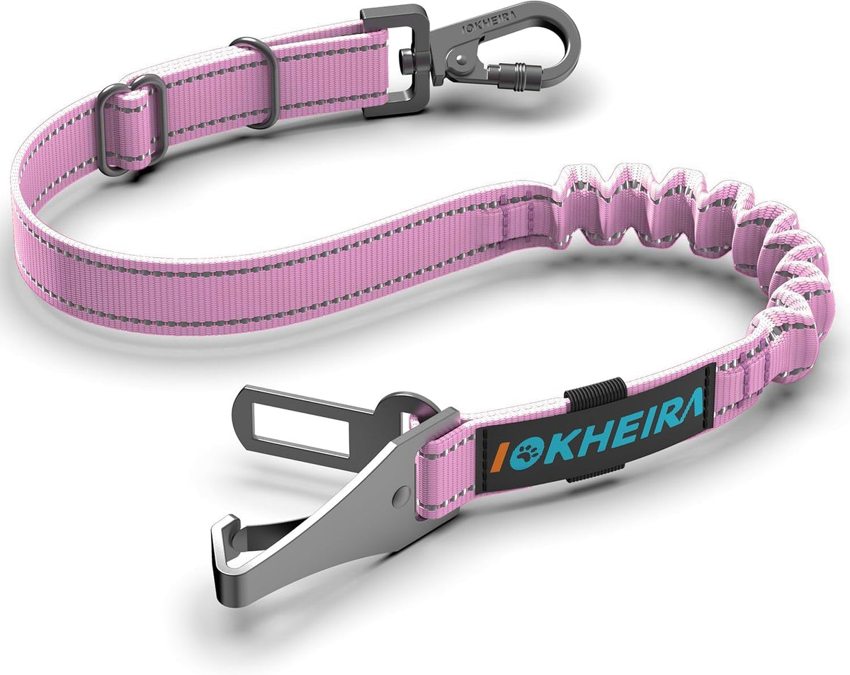 IOKHEIRA Dog Seat Belt 3-in-1 Car Harness for Dogs Adjustable Safety Seatbelt for Car Nylon