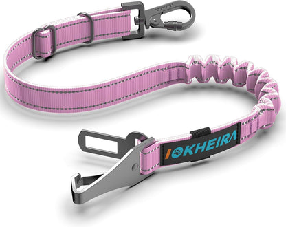 IOKHEIRA Dog Seat Belt 3-in-1 Car Harness for Dogs Adjustable Safety Seatbelt for Car Nylon