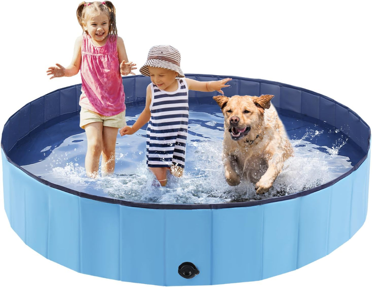 Foldable Dog Bath Swimming Pool Plastic Kiddie Pool Professional Tub Collapsible Grooming Bathtub