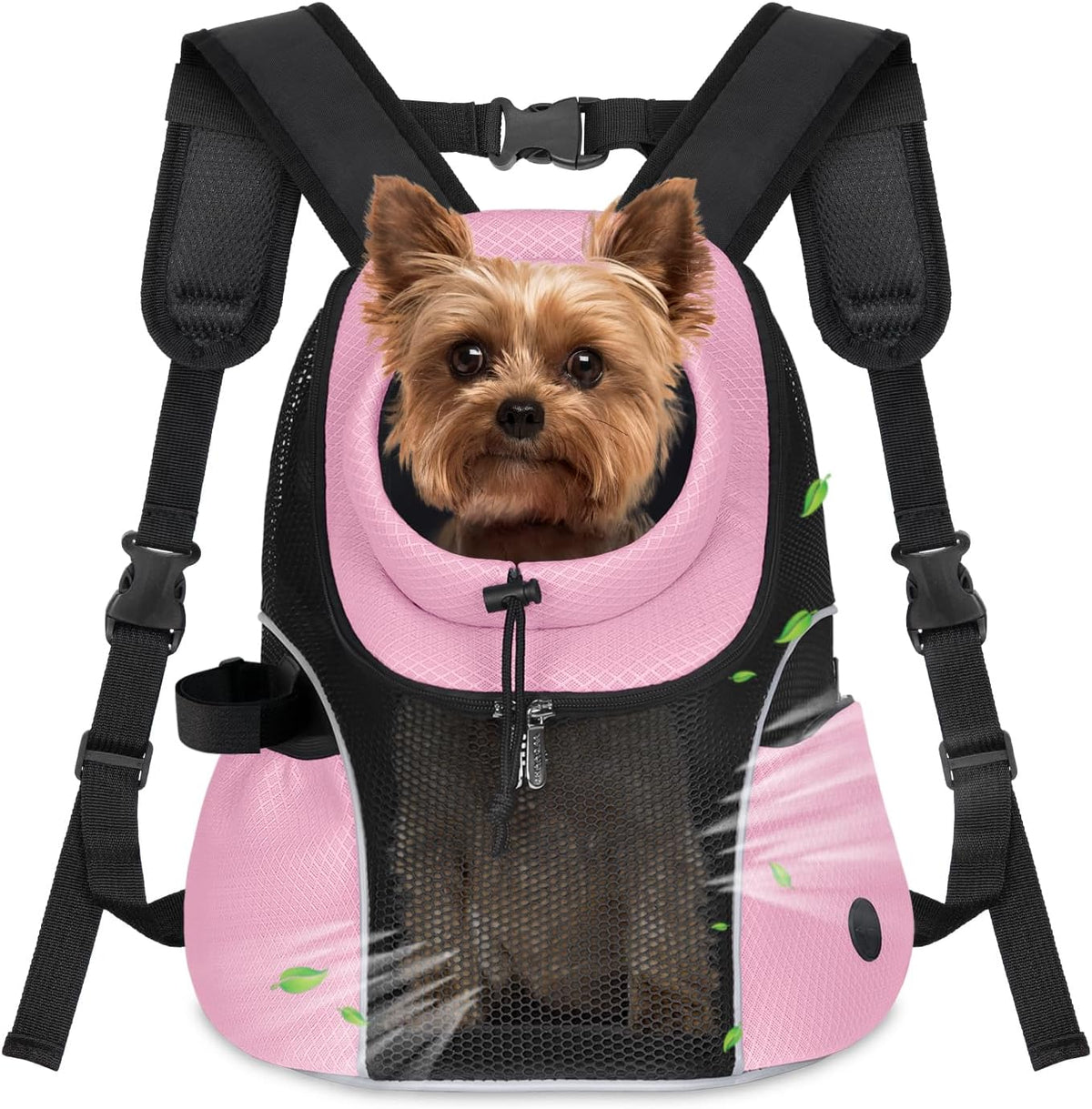 WOYYHO Pet Dog Carrier Backpack Small Dog Front Backpack Ventilated Mesh Dog Travel Back Pack with